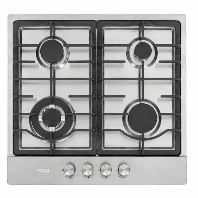 Totai - 60cm 4 Burner Gas Hob Black Stainless Steel - 03/TS4BNR-BSS