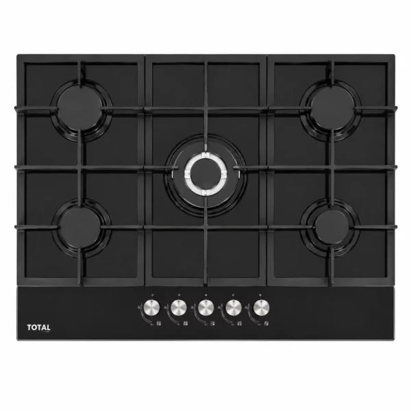 Totai - 90cm 5 Burner Gas Hob Gas On Glass - 03/TS5BNR-GG