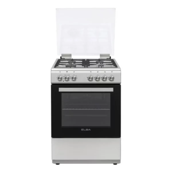 ELBA Gas Stove 4 Burner - Electric Oven - 60cm Stainless Steel - 04/66CL442