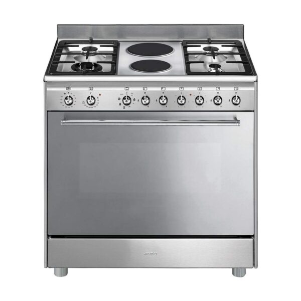 Smeg - 90cm Gas Electric 6 Burner Cooker - SSA92MAX9