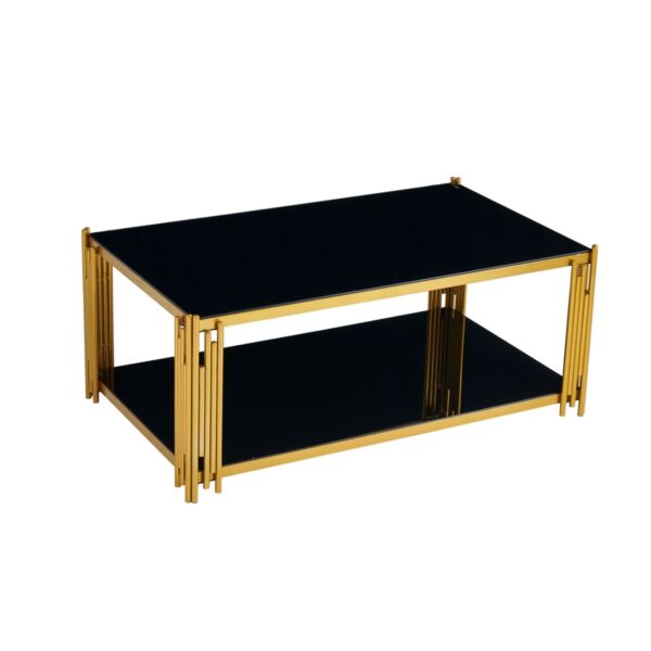 LuxeGold Glass Coffee Table – MWCTG12