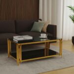 LuxeGold Glass Coffee Table – MWCTG12