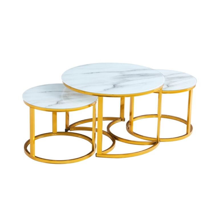 Golden Marble Trio Coffee Table – MWCTG13