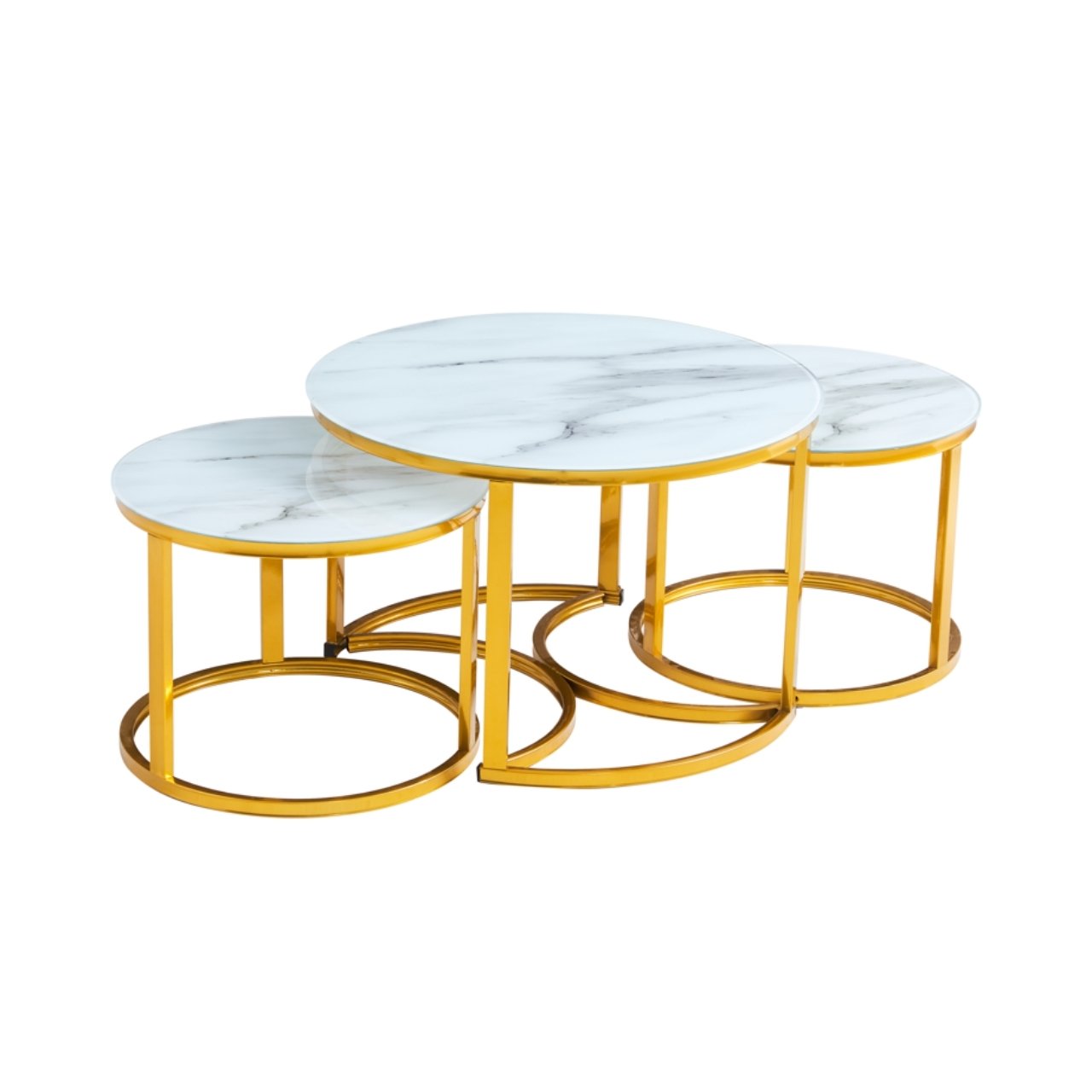 MWCTG13 Golden Marble Trio Coffee Table – MWCTG13