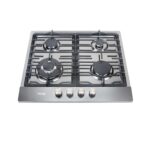 Totai - 60cm 4 Burner Gas Hob Black Stainless Steel - 03TS4BNR-BSS