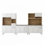 Premium 3-Piece Kitchen Storage Combo – UK Oak & Snow White