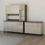 2 Piece Kitchen Set - Cappuccino + White