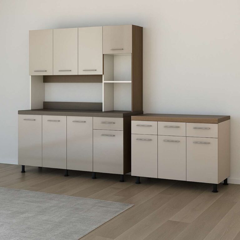 2 Piece Kitchen Set - Cappuccino + White