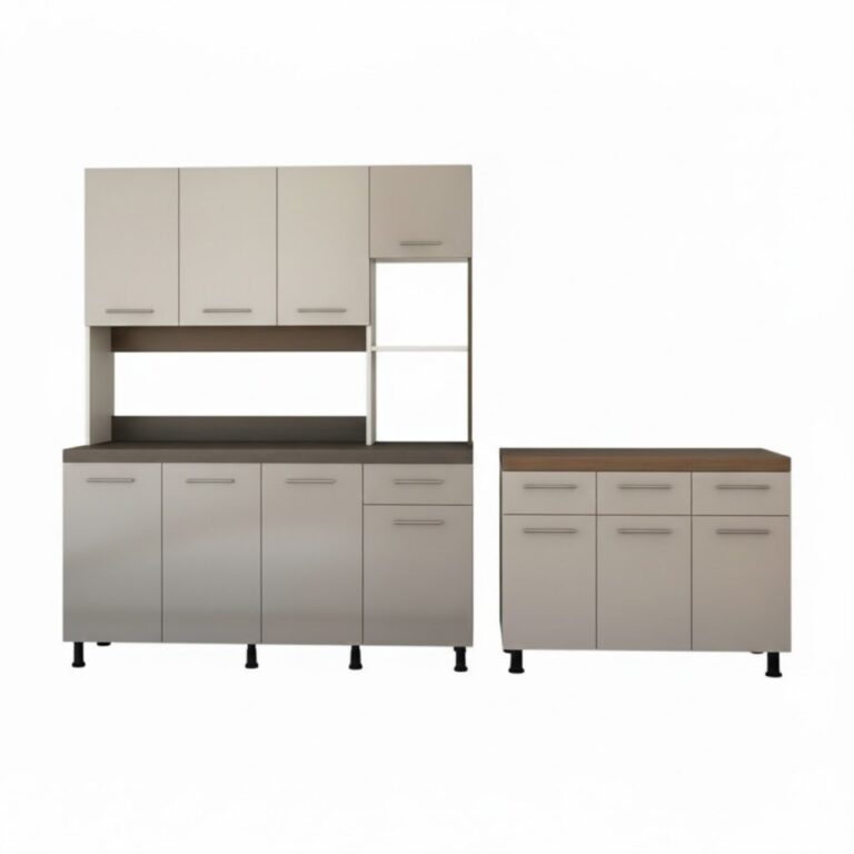 2 Piece Kitchen Set - Cappuccino + White