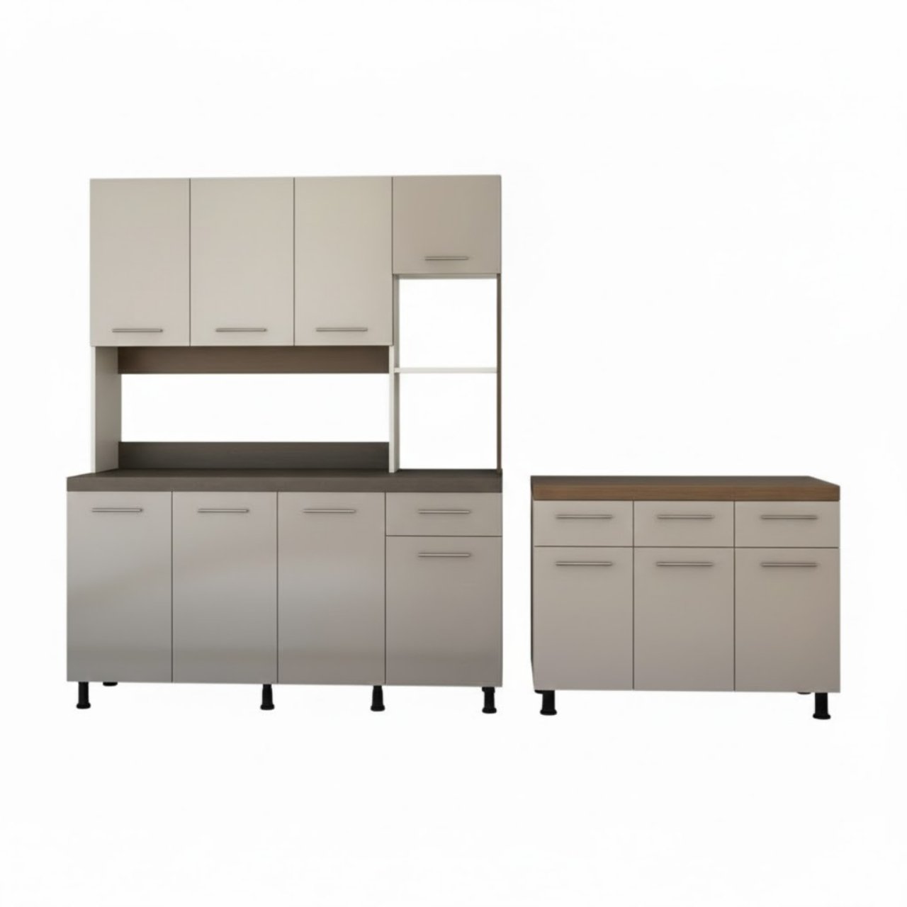 MWBR676B + MWBR6763DB (1) 2 Piece Kitchen Set - Cappuccino + White