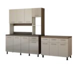 2 Piece Kitchen Set - Cappuccino + White