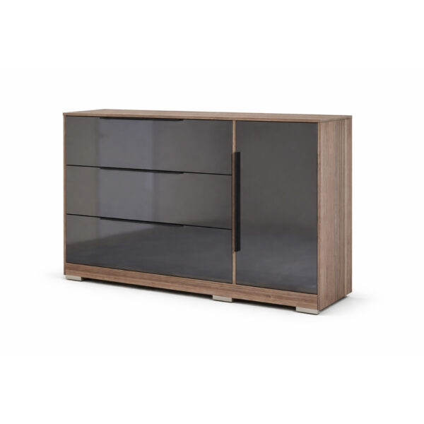 Modern Chest Of Drawers - Grey + Oak