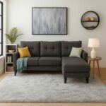 Urban Lounger 3-Seater Sofa with Ottoman + FREE Rug, Coffee Table & Bookshelf