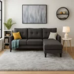 Urban Lounger 3-Seater Sofa with Ottoman + FREE Rug, Coffee Table & Bookshelf