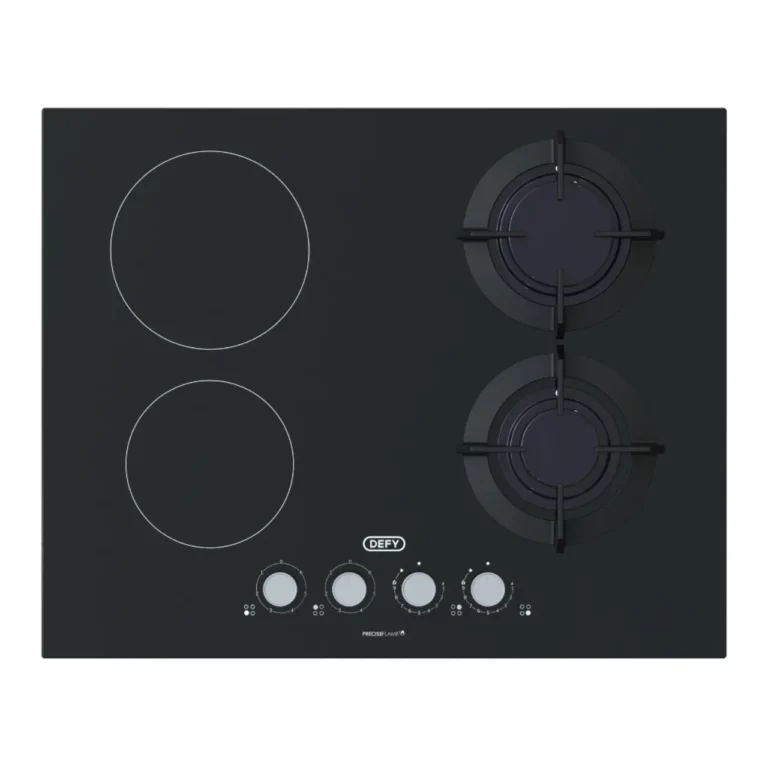 Defy - 65cm Hybrid Hob 2 Gas Burner 2 Ceramic Plates - DHG606