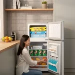 Goldair 120L White Upright Freezer and Bottom Fridge - GDD-120