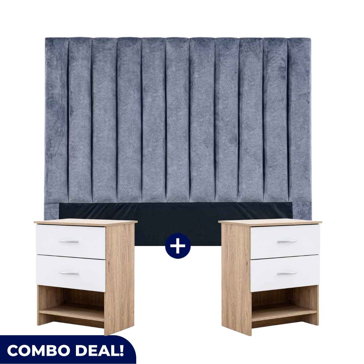Kiara Headboard + Nightstand Combo