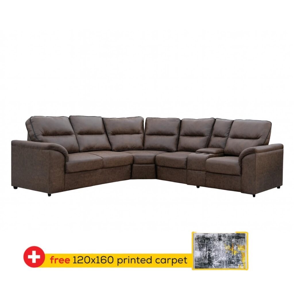 Lounge Suite Manhatten Corner - Brown (2)