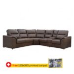 Lounge Suite Manhatten Corner - Brown (2)