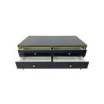 Black And Gold 2-Piece Living Room Combo - Image 3