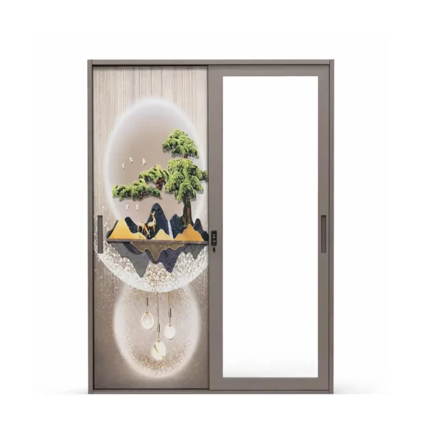 2 Door Metal Wardrobe with Mirror & Safe Compartment – MWMF222