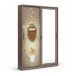 2 Door Metal Wardrobe with Mirror & Safe Compartment – MWMF222