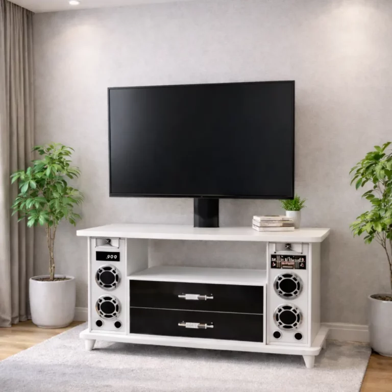 TV Stand with Built-in Speakers – Entertainment Unit – MWTVK12