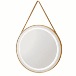 Round Gold Frame LED Halo Wall Mirror – MWMR09LS