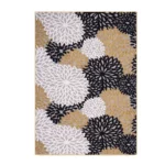 Modern Floral Beige Shaved Carpet - CSR4408