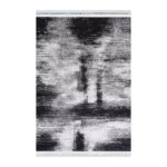 Modern Black and White Printed Rug - CPR2218