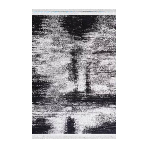 Modern Black and White Printed Rug - CPR2218