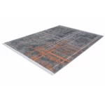 Modern Industrial Grey & Rust Printed Rug - CPR2219