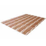 Modern Tan Linear Plush Carpet - Rabbit Line- CPL3301