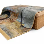 Modern Earth Tone Geometric Printed Rug - CPR2222