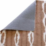 Modern Tan Linear Plush Carpet - Rabbit Line- CPL3301