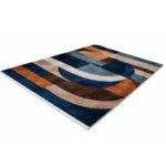 Modern Abstract Curve Block Printed Rug - CPR2225