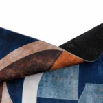 Modern Abstract Curve Block Printed Rug - CPR2225