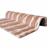 Modern Tan Linear Plush Carpet - Rabbit Line- CPL3301