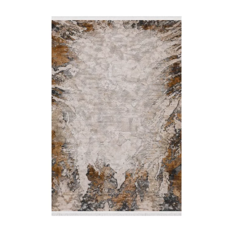 Modern Rust Grey Printed Rug - CPR2227