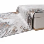 Modern Rust Grey Printed Rug - CPR2227