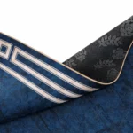 Modern Luxe Blue Geometric Printed Rug - CPR2228