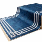 Modern Luxe Blue Geometric Printed Rug - CPR2228