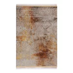 Modern Vintage Abstract Beige & Rust Printed Rug - CPR2229