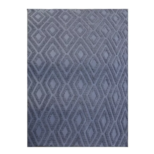 Modern Diamond Textured Grey Carpet – CSR4405