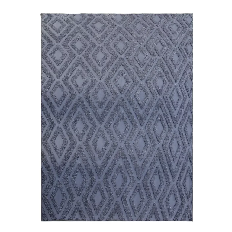 Modern Diamond Textured Grey Carpet – CSR4405