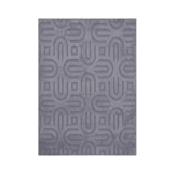 Modern Geometric Grey Pattern Carpet – CSR4404