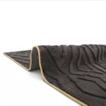 Modern Brown Geometric Shaved Carpet – CSR4407