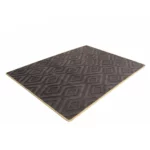 Modern Brown Geometric Shaved Carpet – CSR4407