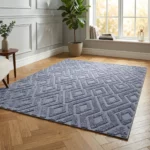Modern Diamond Textured Grey Carpet – CSR4405