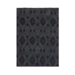 Modern Geometric Textured Charcoal Carpet – CSR4403